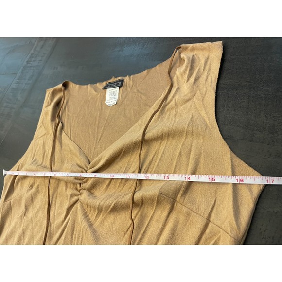 Vixen Vtg 90's Southwest Native American Faux Suede Feather Sleeveless Top Sz M - Picture 7 of 11